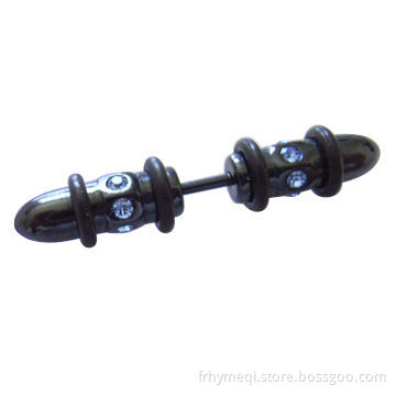 SS Crystal Earrings, Made of 316L Stainless Steel